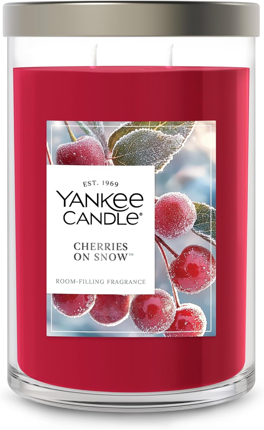 Yankee Candle Cherries On Snow Scented Candle, 20oz Large Tumbler