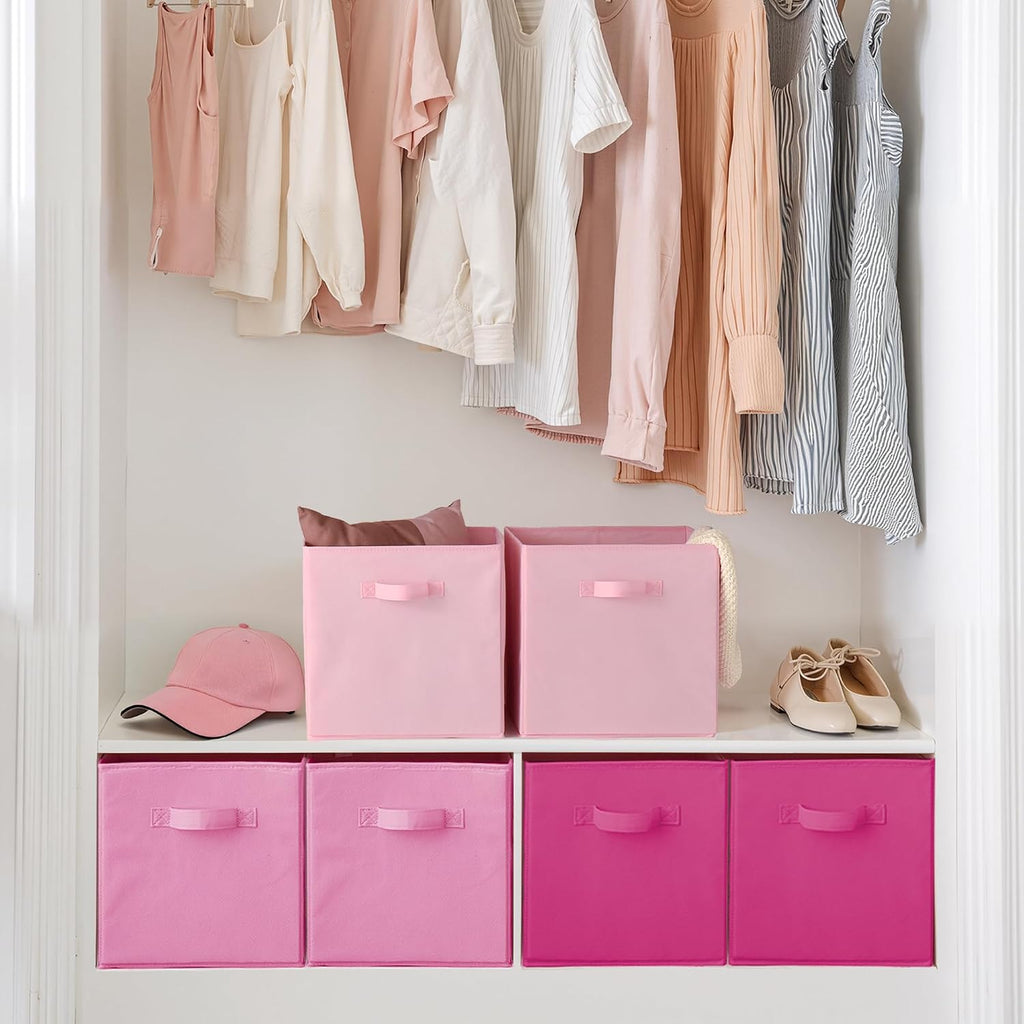 Cupic Cupid 6-Pack 13x13 Cube Storage Organizer, Cube Bins, Pink Gradient