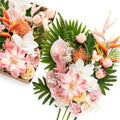 Ling's moment Artificial Pink Wedding Flowers Box, Sorbet Tropical, Deluxe