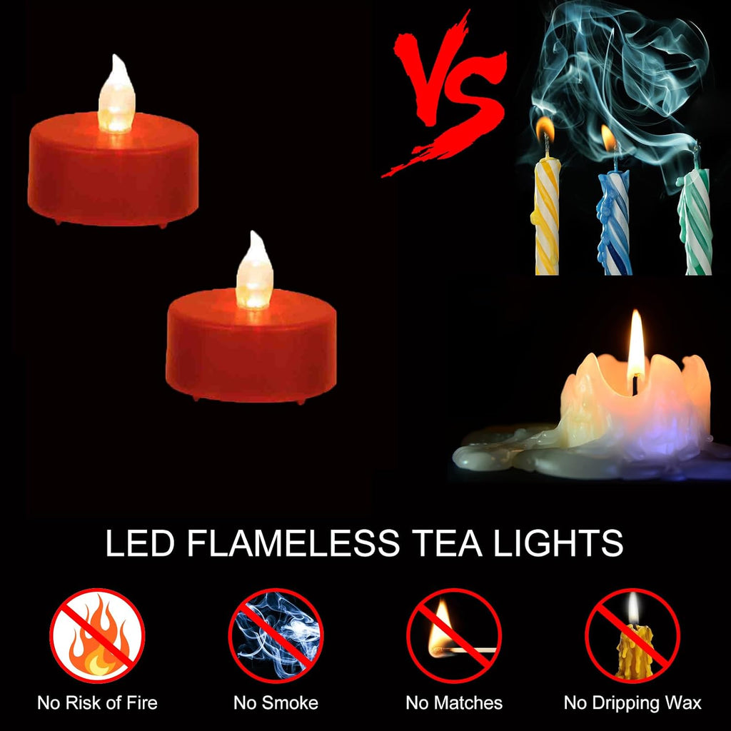 Tea Light Candles with Remote Control,Flickering Flameless LED Candle12pcs