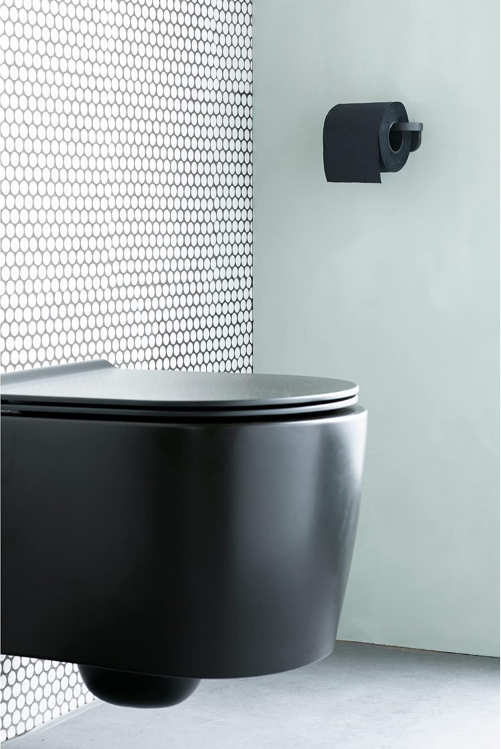 Brabantia Mindset Wall Mounted Toilet Roll Holder (Mineral Infinite Gray) Wide Opening, Bathroom Tissue Rack, Concealed Fixings, Anti-Rust Materials