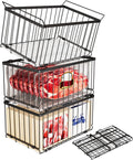 Large Freezer Organizer Bins for 5 to 9 Cu.Ft,Quick Expand/Collapse,3PACK