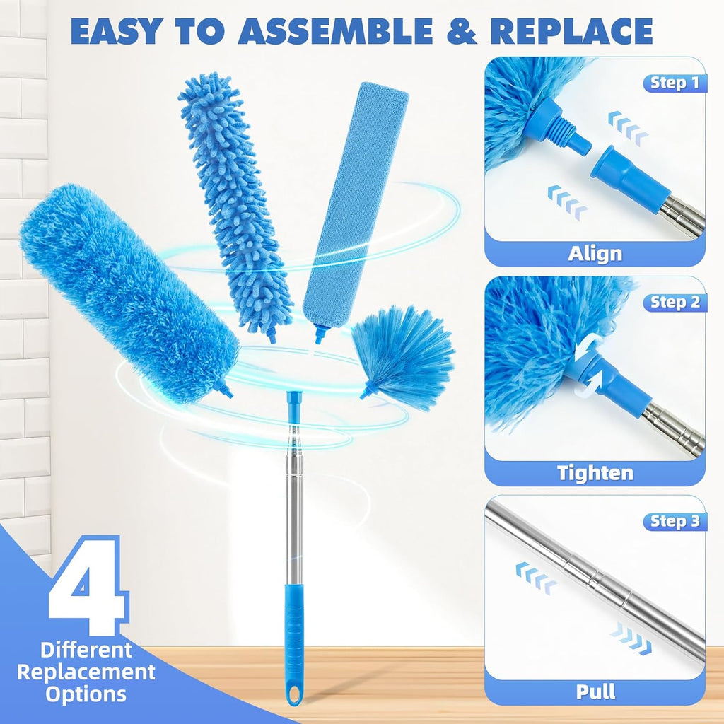 94'' Cobweb Duster with Extension Pole, Spider Web Brush