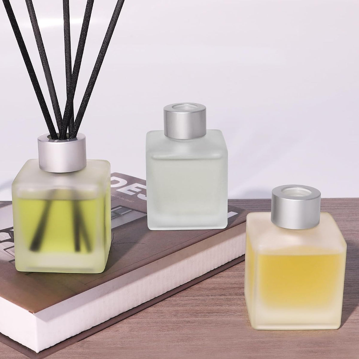 3-Pack Reed Diffuser Set, Linen/Citrus/Bamboo White Tea Scented Oil