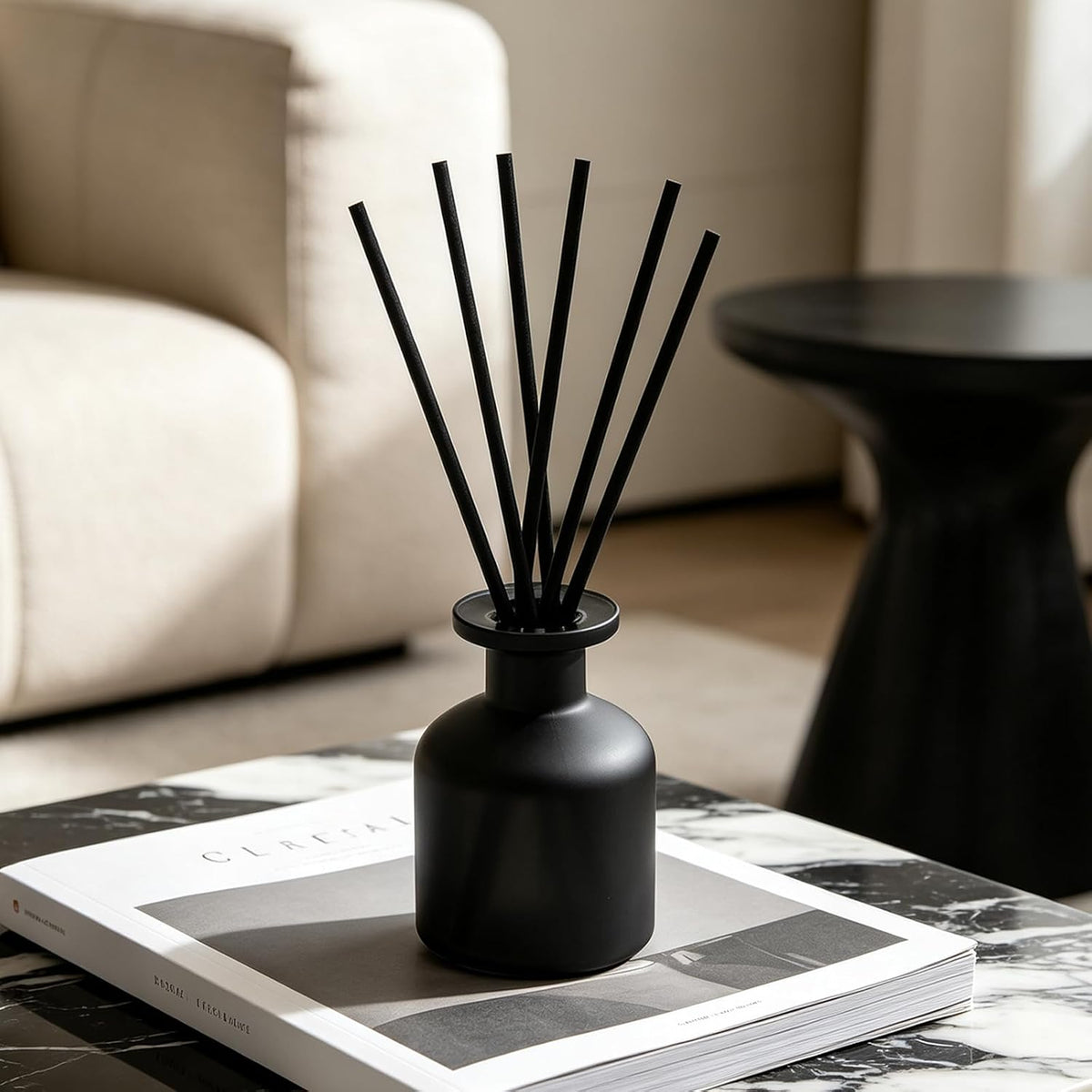 Brakula Reed Diffuser Set, Salted Coconut & Mahogany Scent, 4.06 fl oz