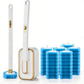 Disposable Toilet Brush with 48 Refills Holder Wall Mount Scrub kit