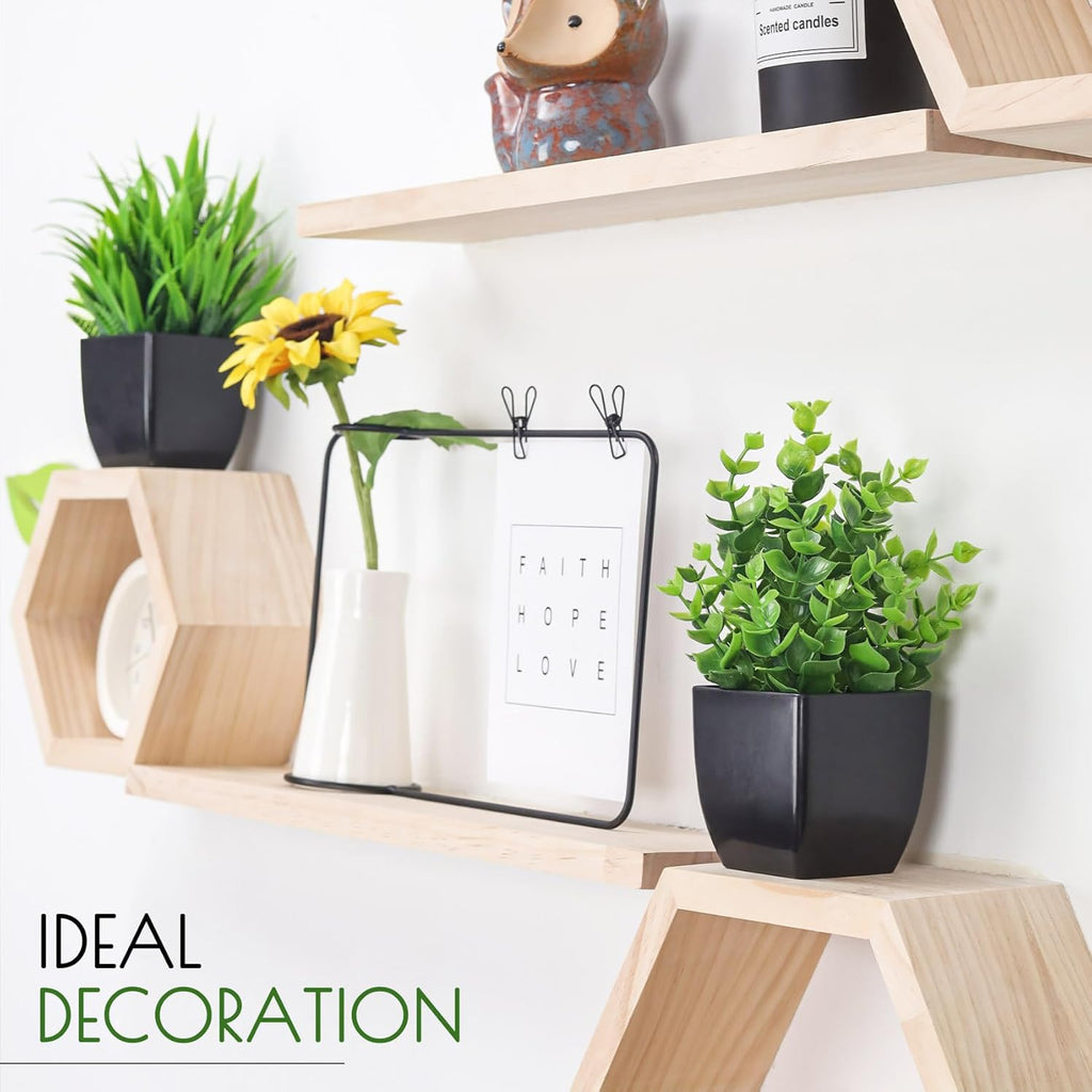 Der Rose 2 Pcs Fake Plants Small Artificial Plants for Black Bathroom Decor