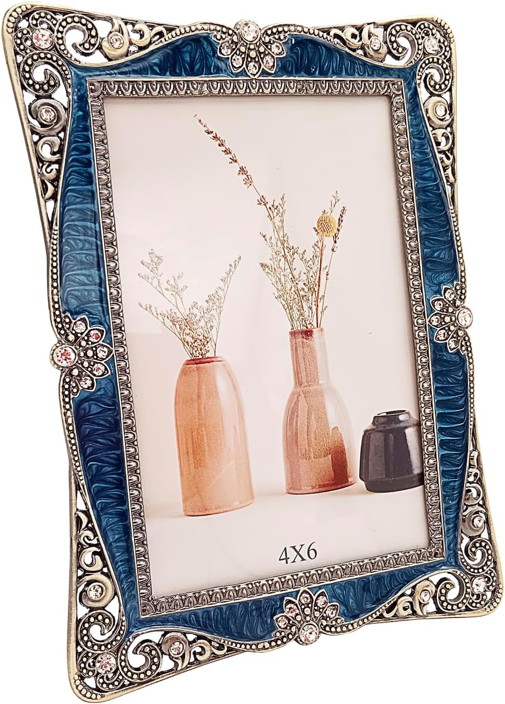 4x6 Vintage Metal Picture Frame, Retro Decoration,