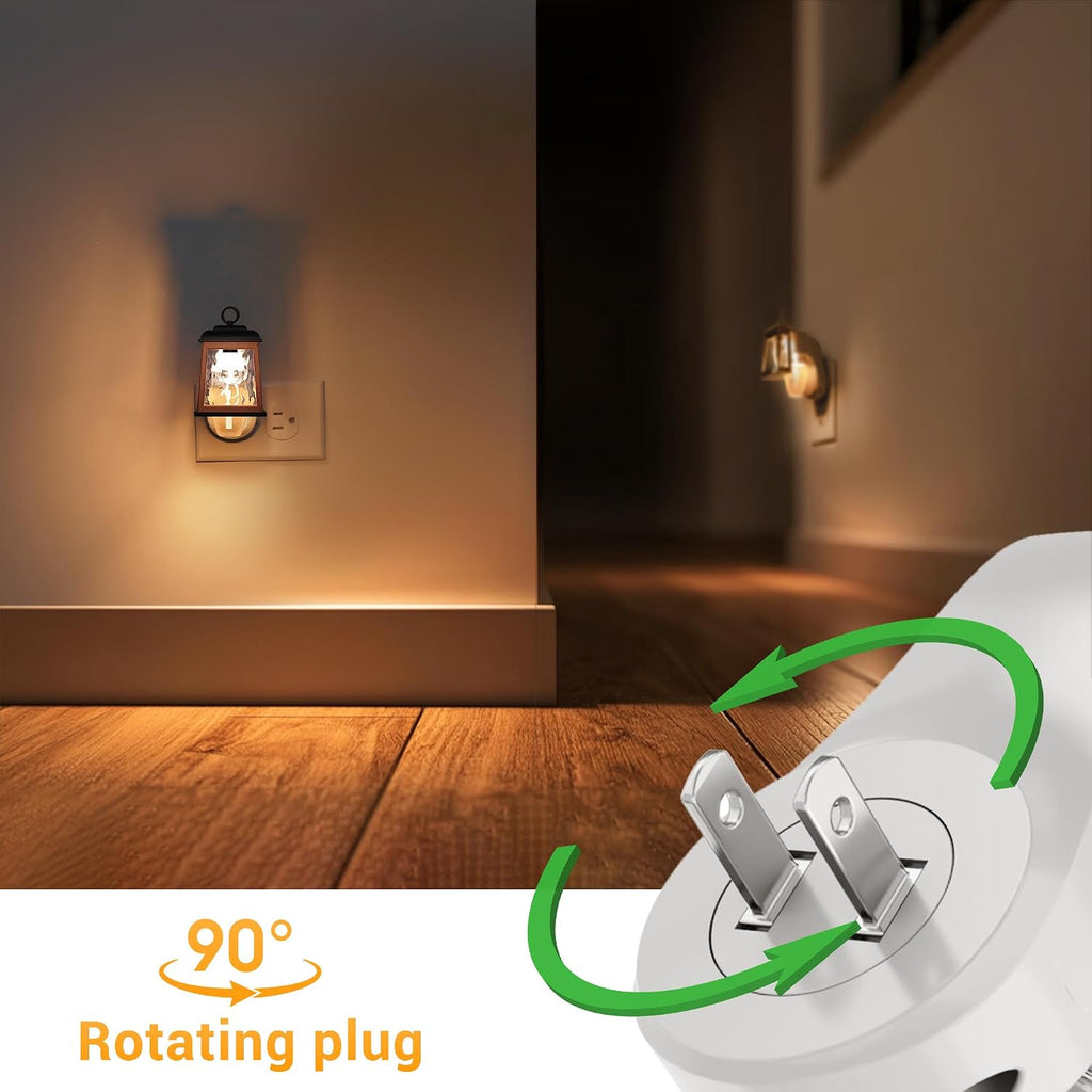 L LOHAS LED Wall Fragrance Plug in Night Light, Fits Standard Wall Fragrance Refills, 2Pcs, 0-100LM Adjustable Brightness, 90°Rotary Plug Essential Oil Diffuser for Hallway, Bathroom