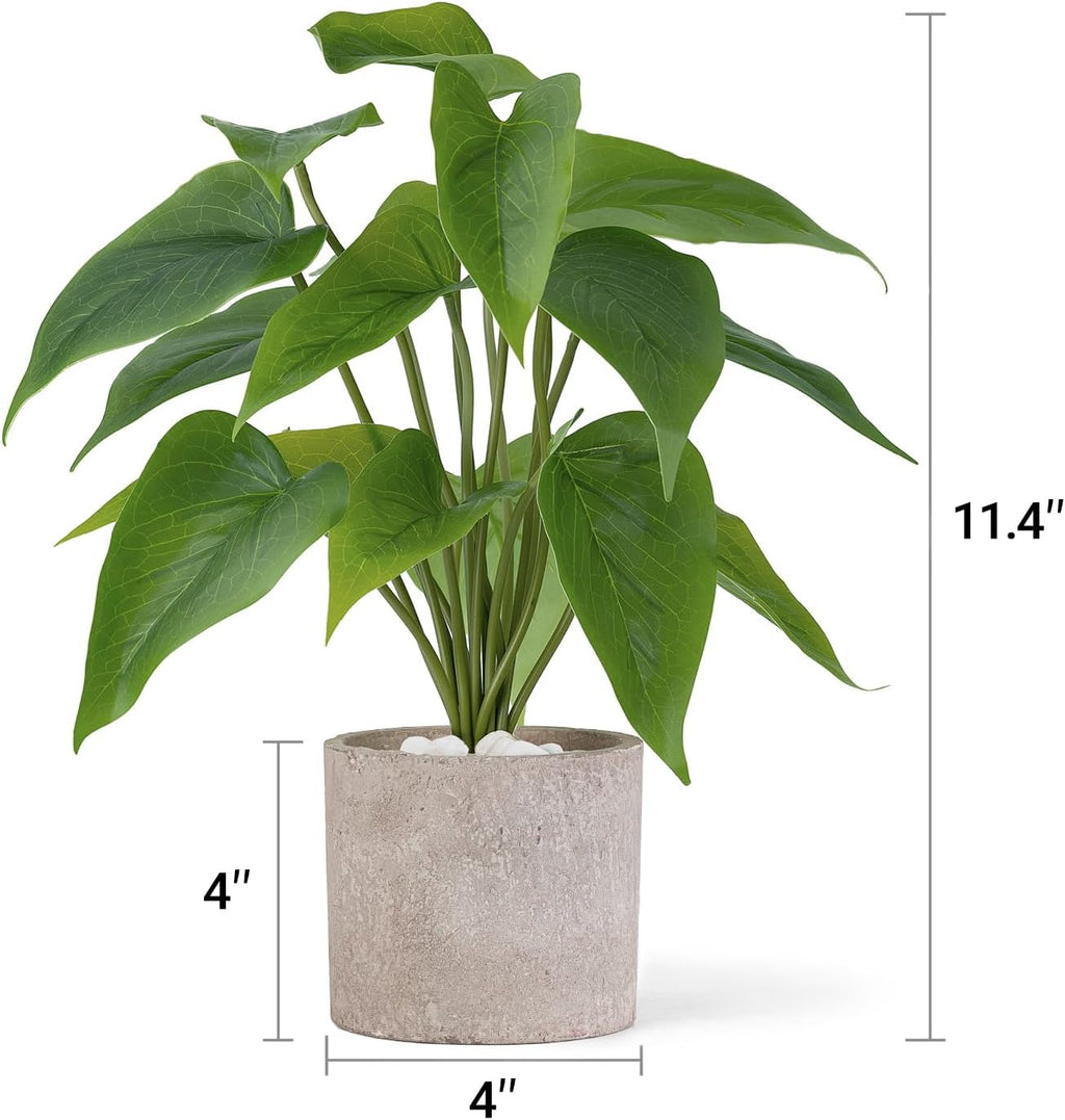 Mkono Fake Plants in Pot, 11" Potted Artificial Plants Home Decor Indoor