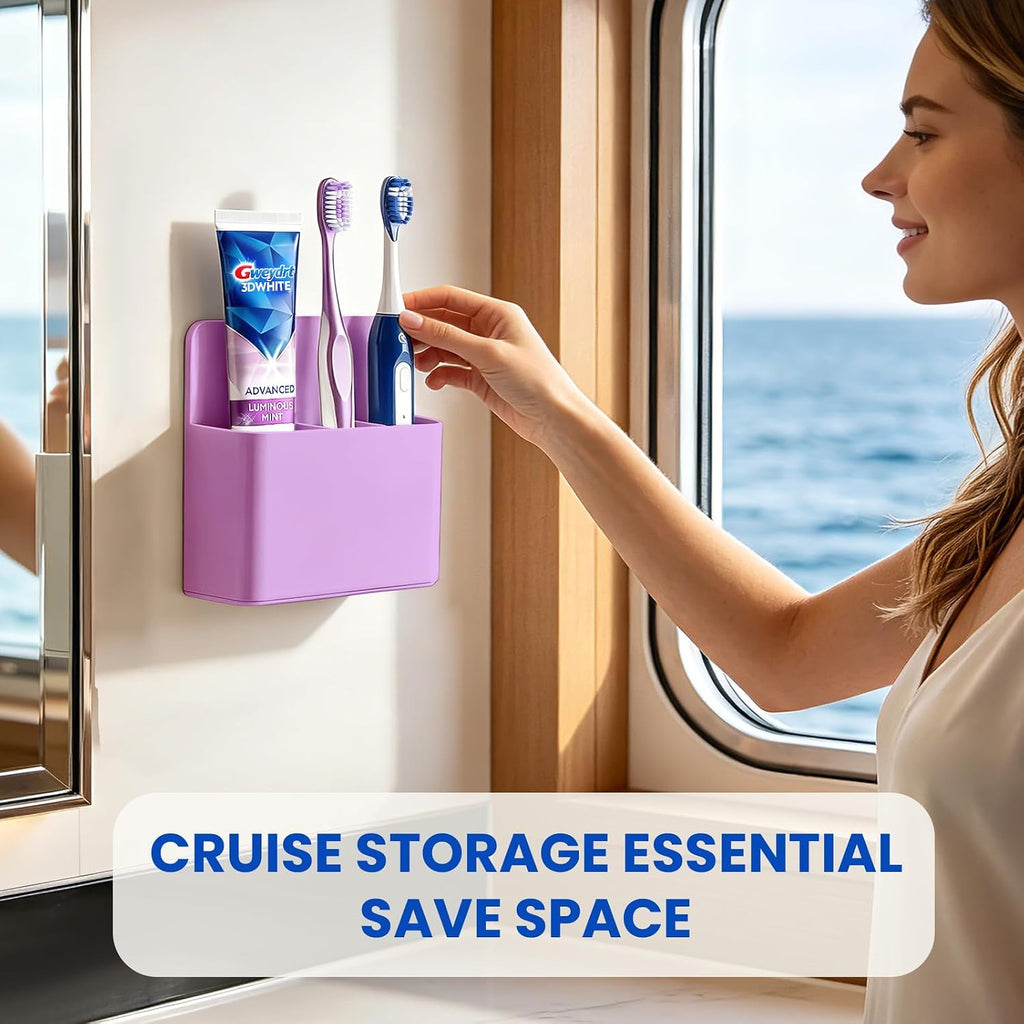 2 Pcs Magnetic Toothbrush Holders for Cruise Essentials 2026