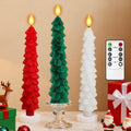 PChero Christmas Tree Candles with Remote Timer, 3 Pack, 9.7 Inches