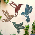Teling 4 Pcs Metal Hummingbird Wall Art Decor for Modern Farmhouse Home