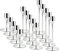 Silver Candlestick Holders,Metal Taper Candle Holders,Bulk Set of 15