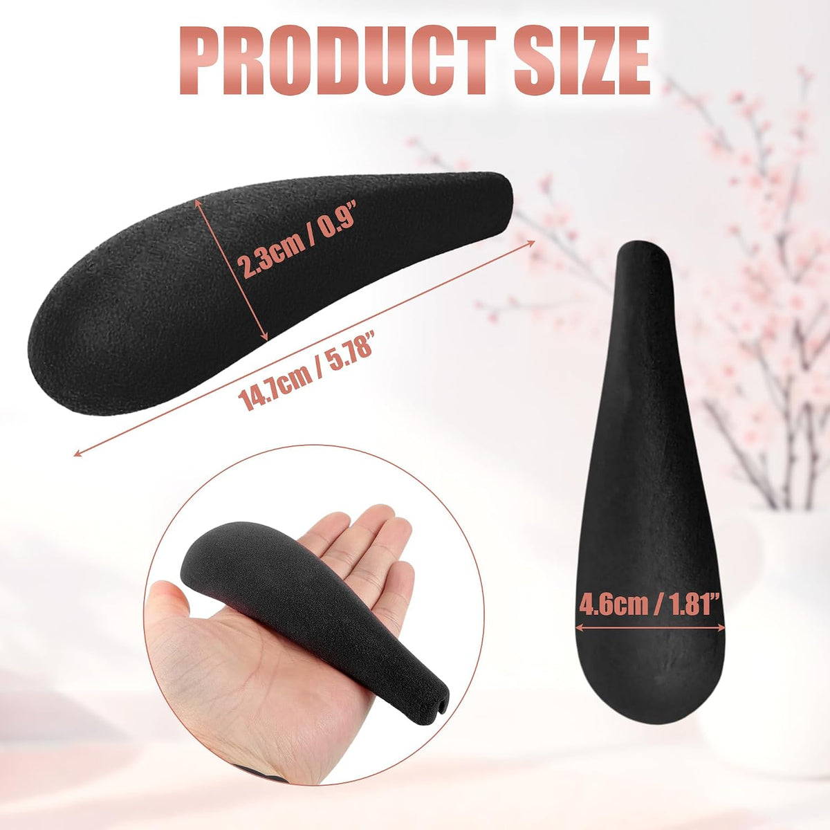 Velvet Hanger Shoulder Form Shaper – 10Pcs Pads Flocking and Plastic Shoulder Protectors for Velvet Flocking Hangers with 0.2 Inch Thickness, Non-Slip Design (Black)