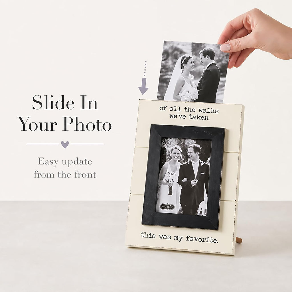 Mud Pie of All The Walks Wedding Picture Frame, 5 X 7