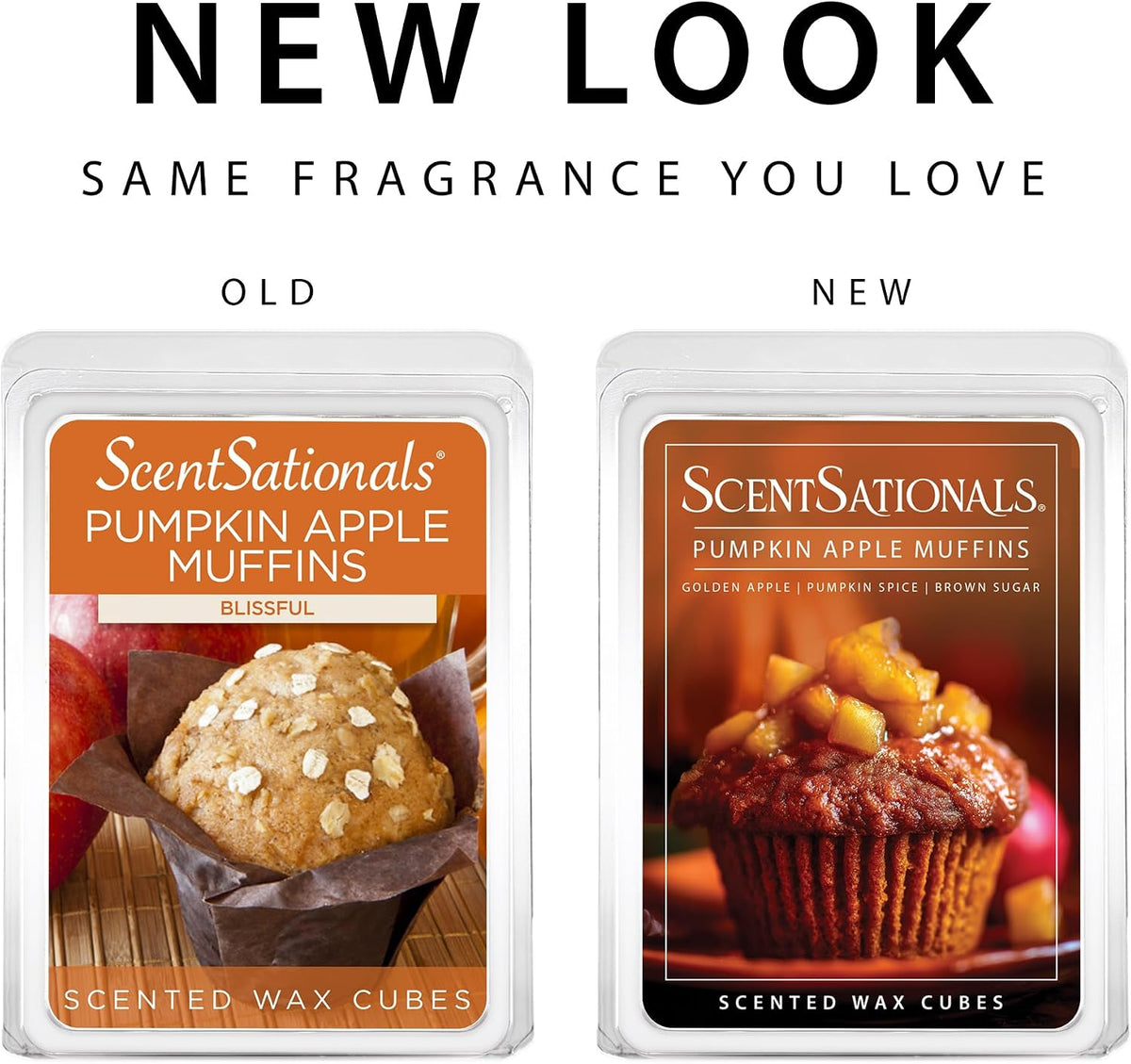 ScentSationals Pumpkin Apple Muffins Scented Fall Wax Melts 10oz (24 Cubes)