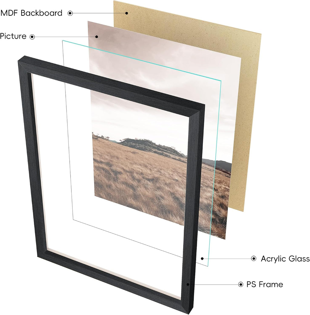 ArtbyHannah Gallery Wall Frame Set, 8 Pack Neutral Wall Decor, Multi-Color