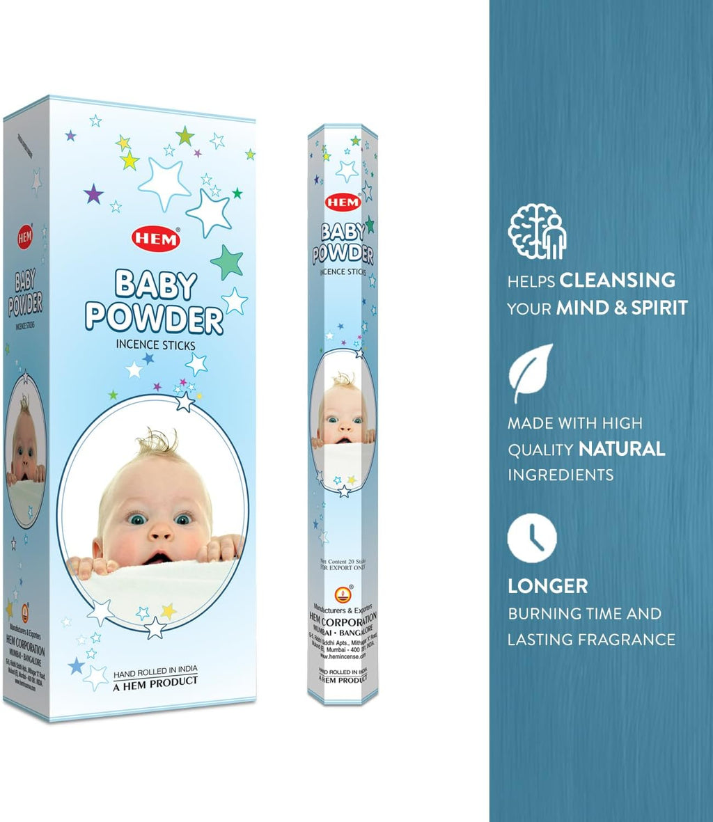 Baby Powder - 120 Sticks - Hem Incense