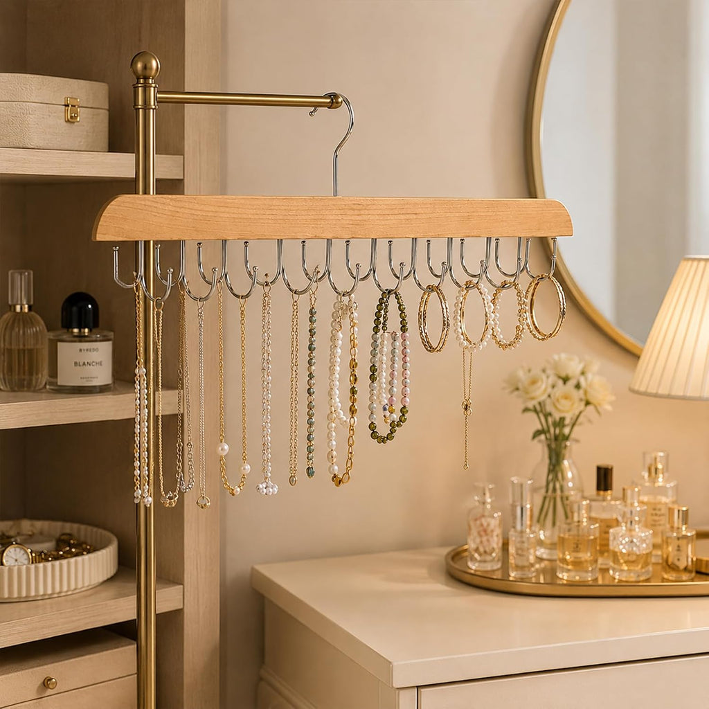 2Pcs Necklace Hanger Wall Mount Jewelry Organizer