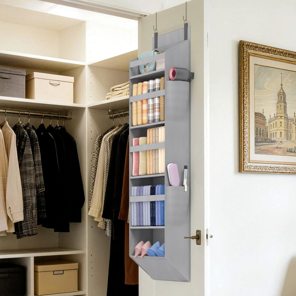Lifewit Organizador Colgante para Puerta, 5 Niveles, para Cocina,Gris Claro