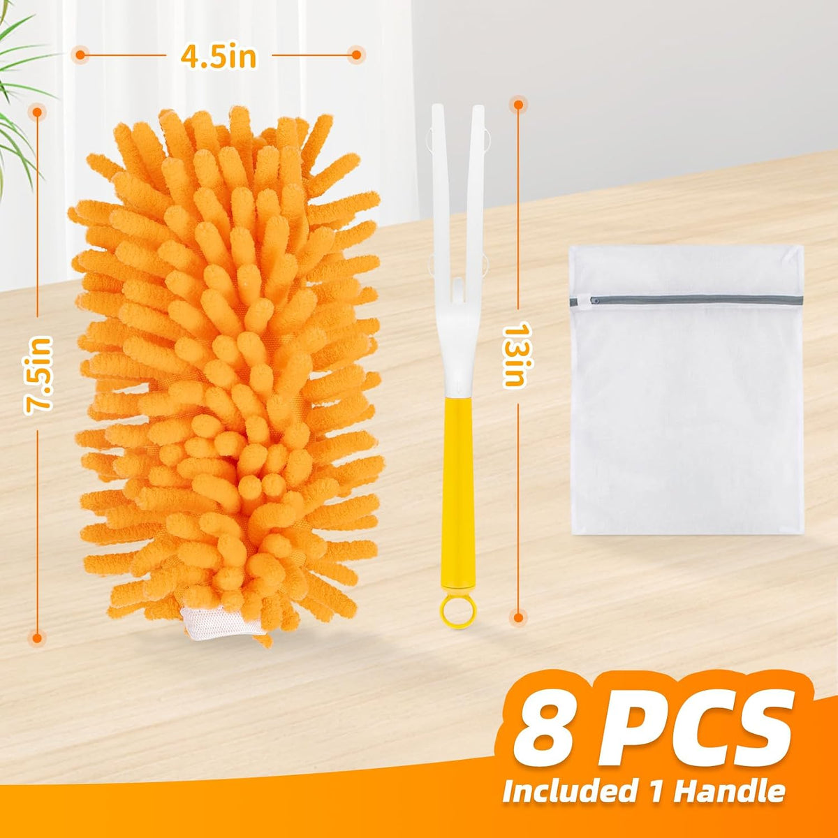 8 Pack Reusable Duster Refills Compatible with Swiffer Duster