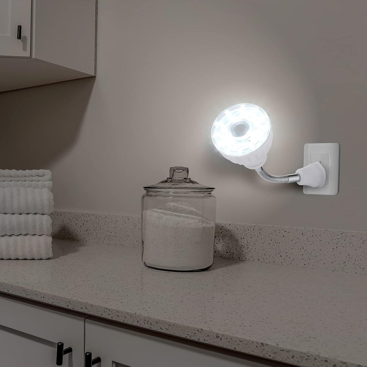 3 Pack Motion Activated LED Night Light Plug in Sensor Light,Cool White