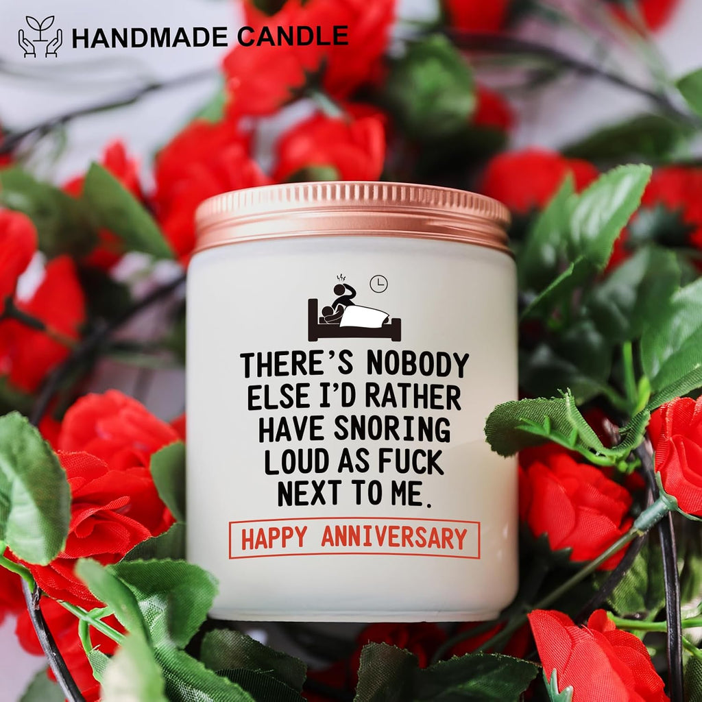 Funny Anniversary Candle Gift for Her Him - Humorous Romantic Boyfriend, Girlfriends, Husband, Wife Wedding Anniversary Present - Lavender Scented