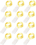 Blingstar Fairy Lights Battery Operated, 12 Pack 7Ft 20LED, Waterproof Silver Wire, Mini String Lights for Christmas Wedding Mason Jar Bedroom Table Centerpiece Crafts Decoration, Warm White