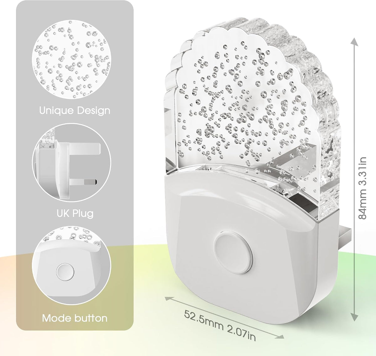 DORESshop 8-Color RGB LED Night Light Plug into Wall,4Pack Color Changing
