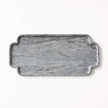 Natural Marble Scalloped Tray 12in Solid Stone Vanity Organizer