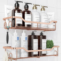 Kitsure Shower Caddy, Adhesive Shower Organizer, Large, Rose Gold