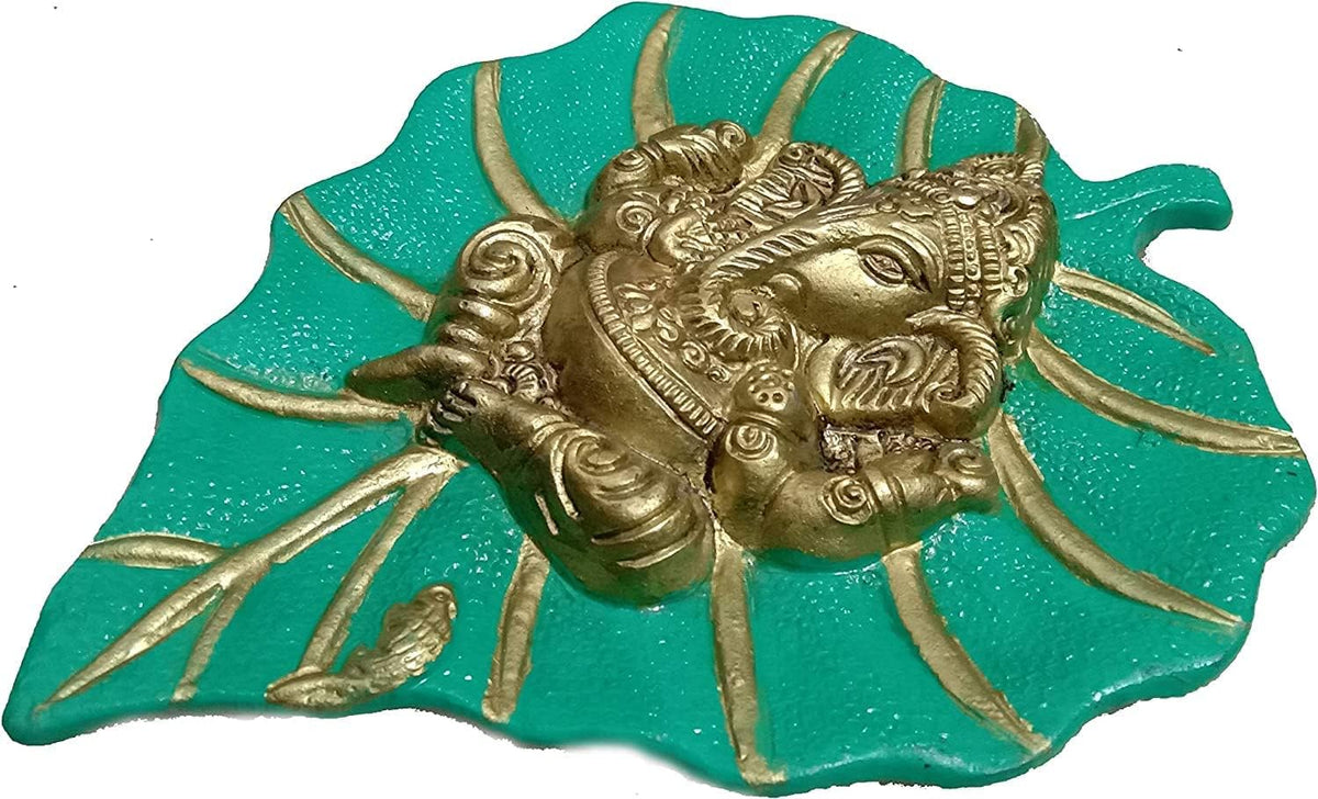 Craft Trade Metal Wall Decor - Living Room Metal Wall Hanging Show Pieces for Home Decor - Vastu Items for Home for Good Luck - 7.5x6 Inches - Light Green
