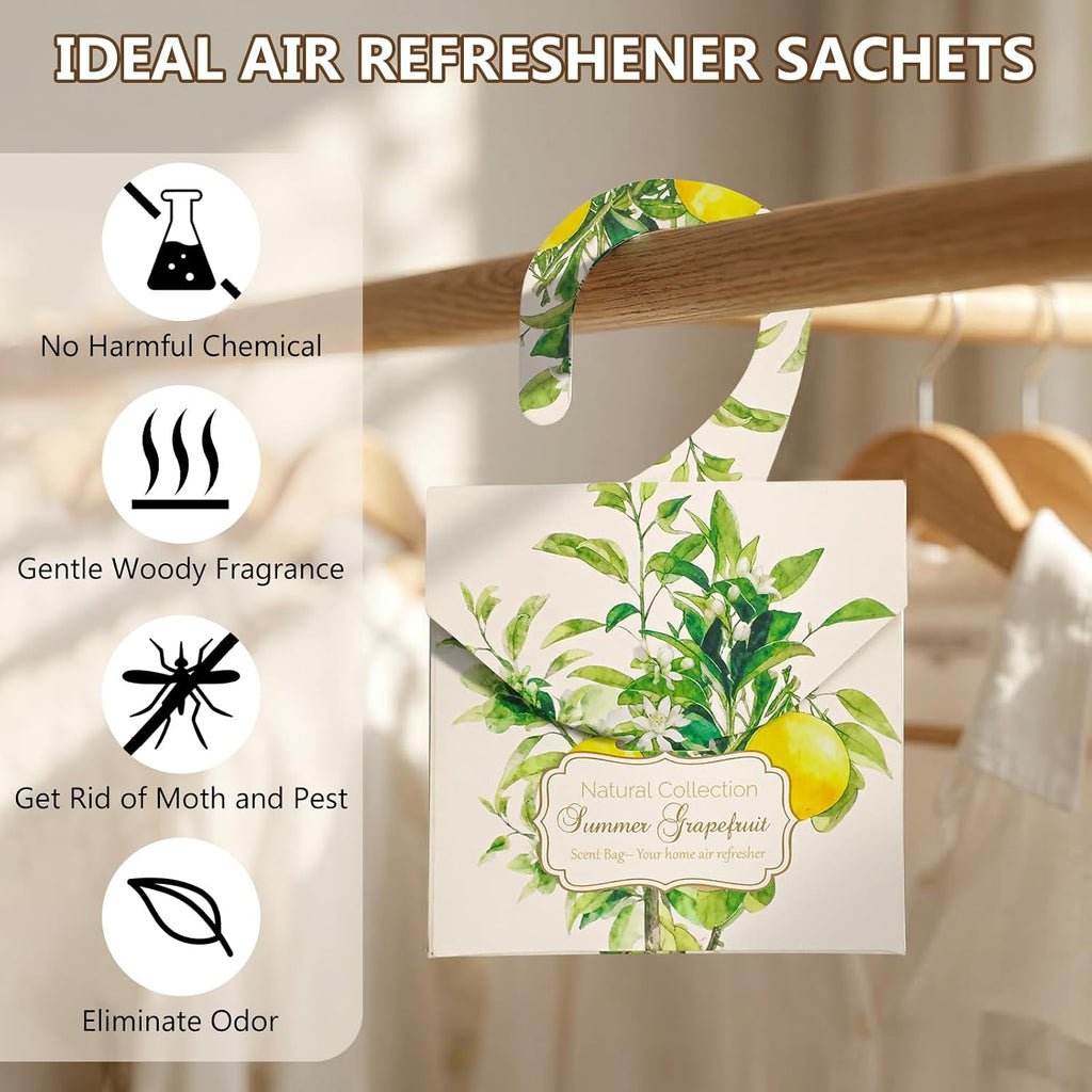 24 PCS Lavender Sachets for Drawers and Closets, Natural Closet Freshener