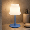 IP65 Waterproof Shower Lamp, Cordless Rechargeable Table Lamp, Blue