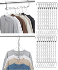 Mr. Pen- Metal Space Saving Hangers for Clothes, 20 Pack, 6 Slots