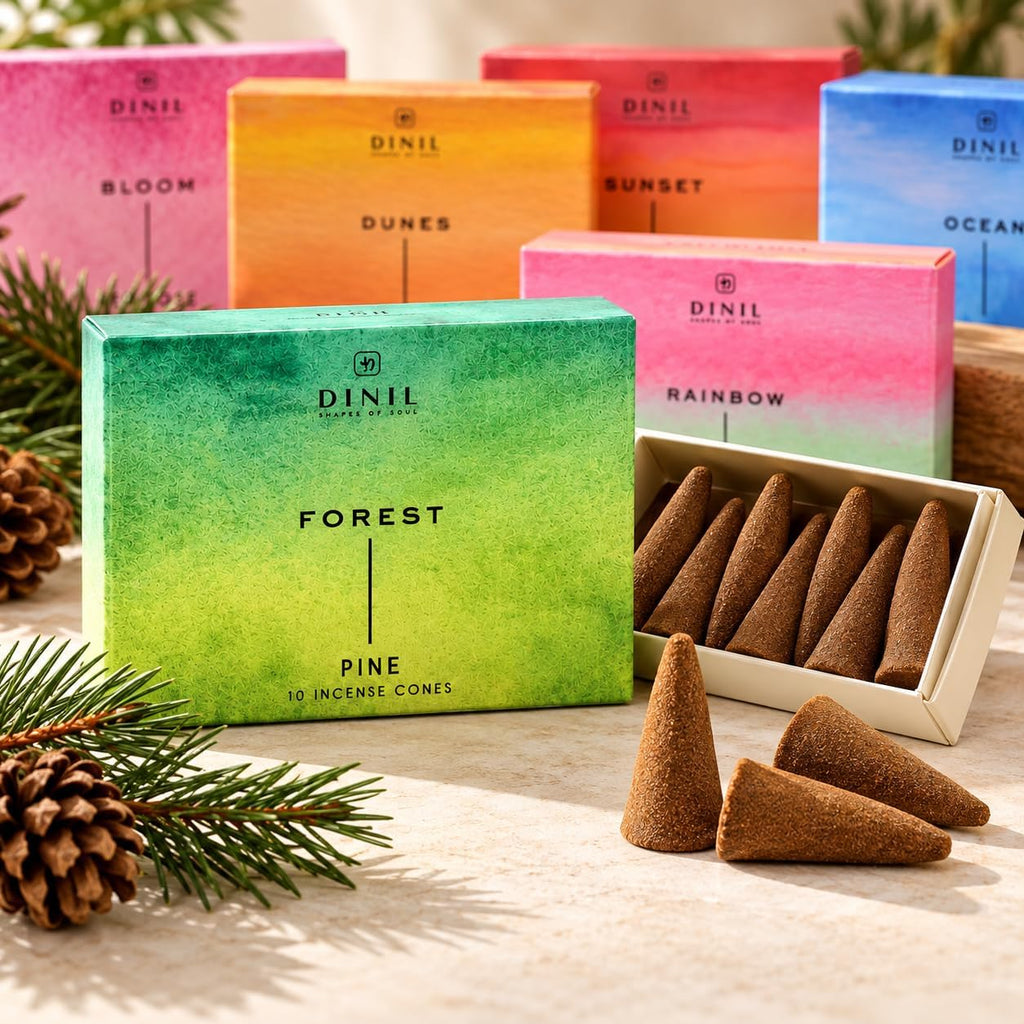 Dinil Enchanted Earth Incense Cones, 60 Count, Earthy Scent