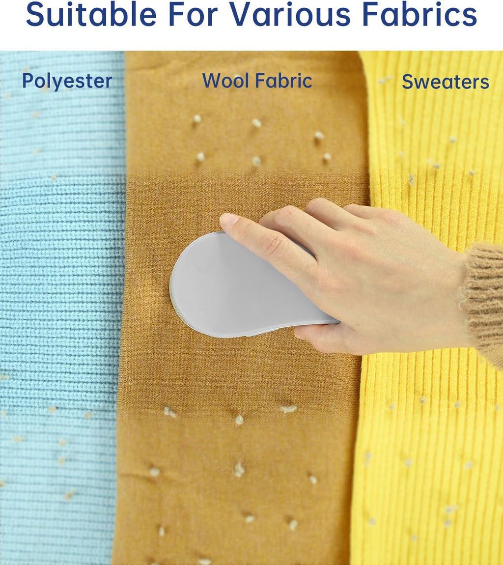 Fabric Shaver, Electric Lint Remover for Clothes & Furniture, Sweater Shaver & Pilling Remover, Depiller wtih 2 Extra Blades Included, Lint Shaver for Clothing - Battery Operated