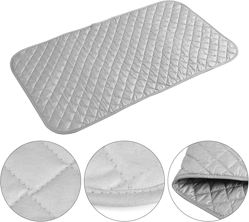 Portable Ironing Mat, Heat Resistant & Foldable Ironing Pad for Any Table Top Travel Iron Board Replacement with Non Slip Backing (18” x 32”)