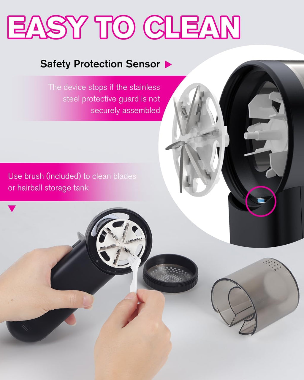 2-in-1 Electric Lint Shaver with 3 Extra Blades & LED Display