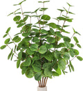 Beferr 5pcs Artificial Eucalyptus Stems Decor 3D Real Touch Tall 24" Faux Eucalyptus Branches Fake Greenery Plants Stems for Vase Home Party Wedding Decorations