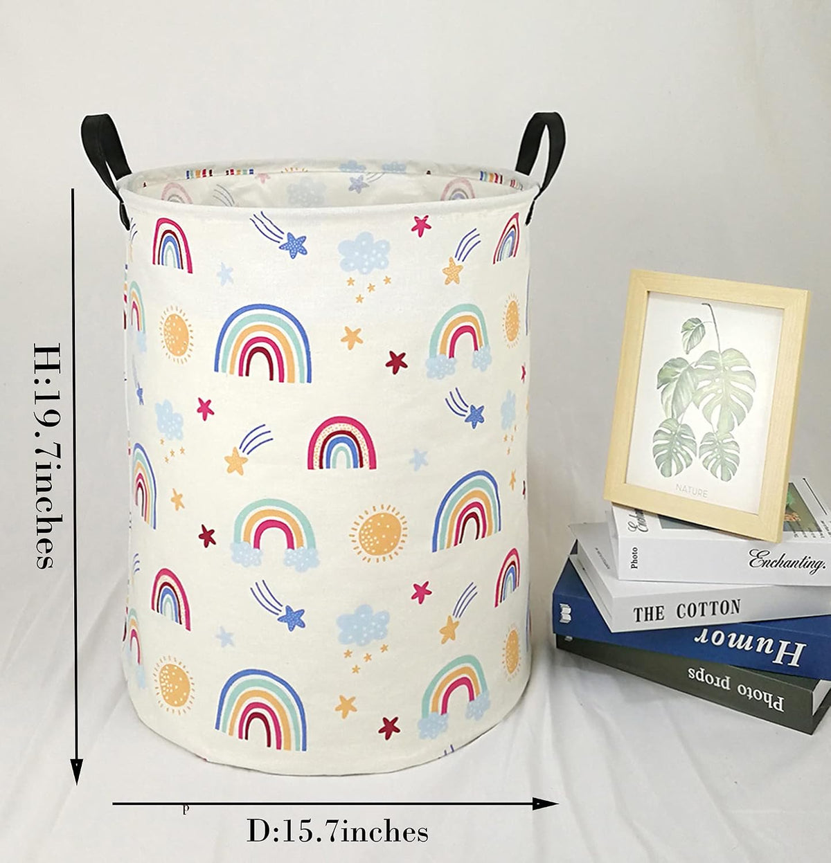 Round Laundry Hamper Storage Basket Laundry Organizer Hamper Storage Bins Clothes Box Nursery Hamper Gift Basket with Handles