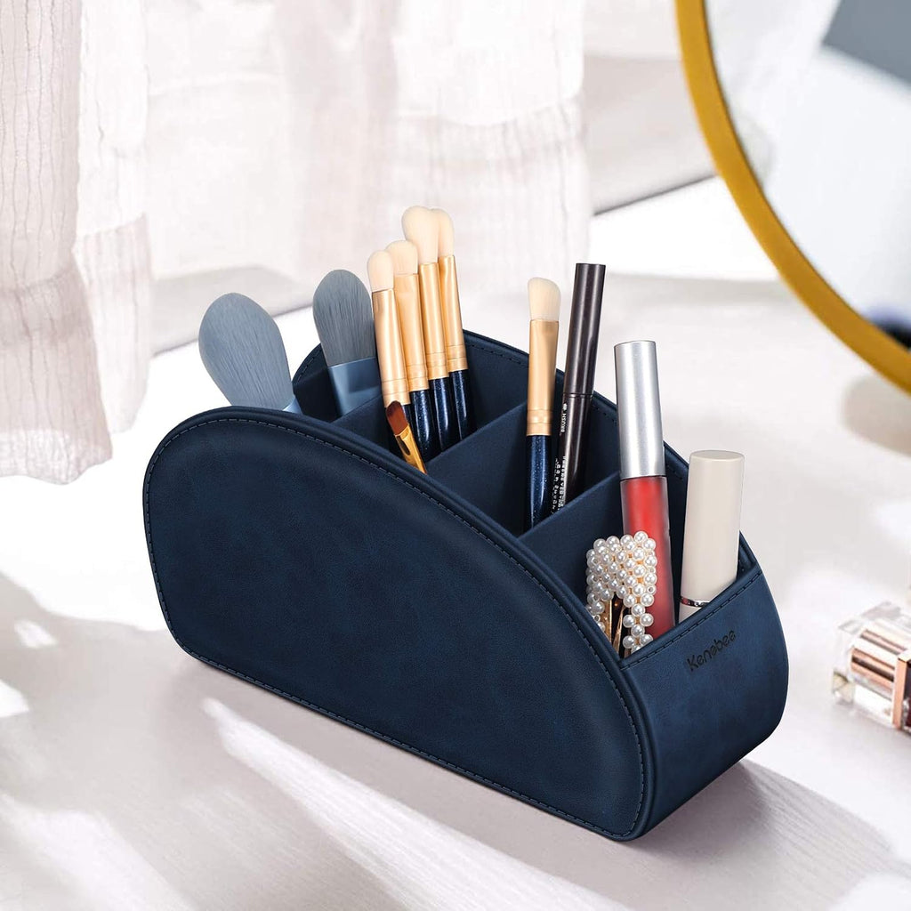 KENOBEE Remote Control Holder with 5 Compartments, Blue