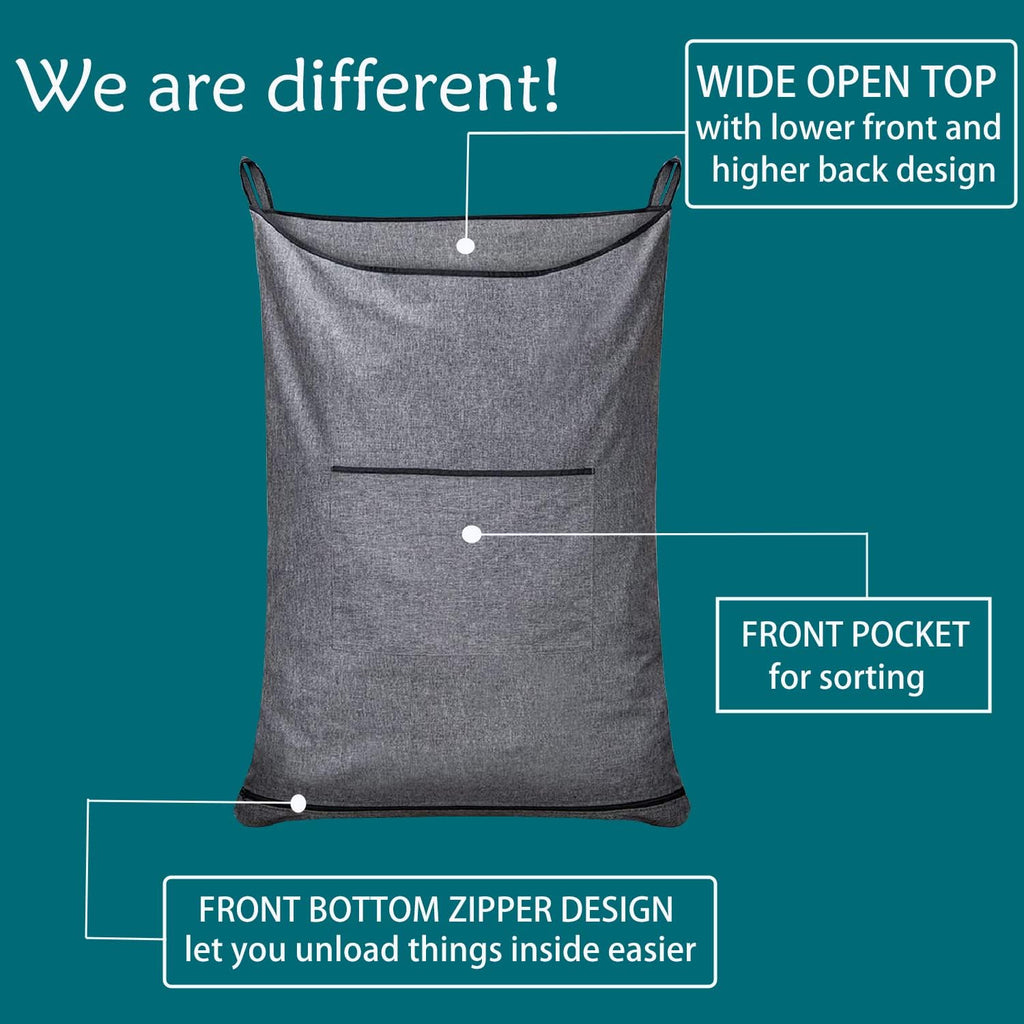 Hanging Laundry Hamper,Door Hanging Hamper with Width Opening for Bathroom,Dorm, Home.