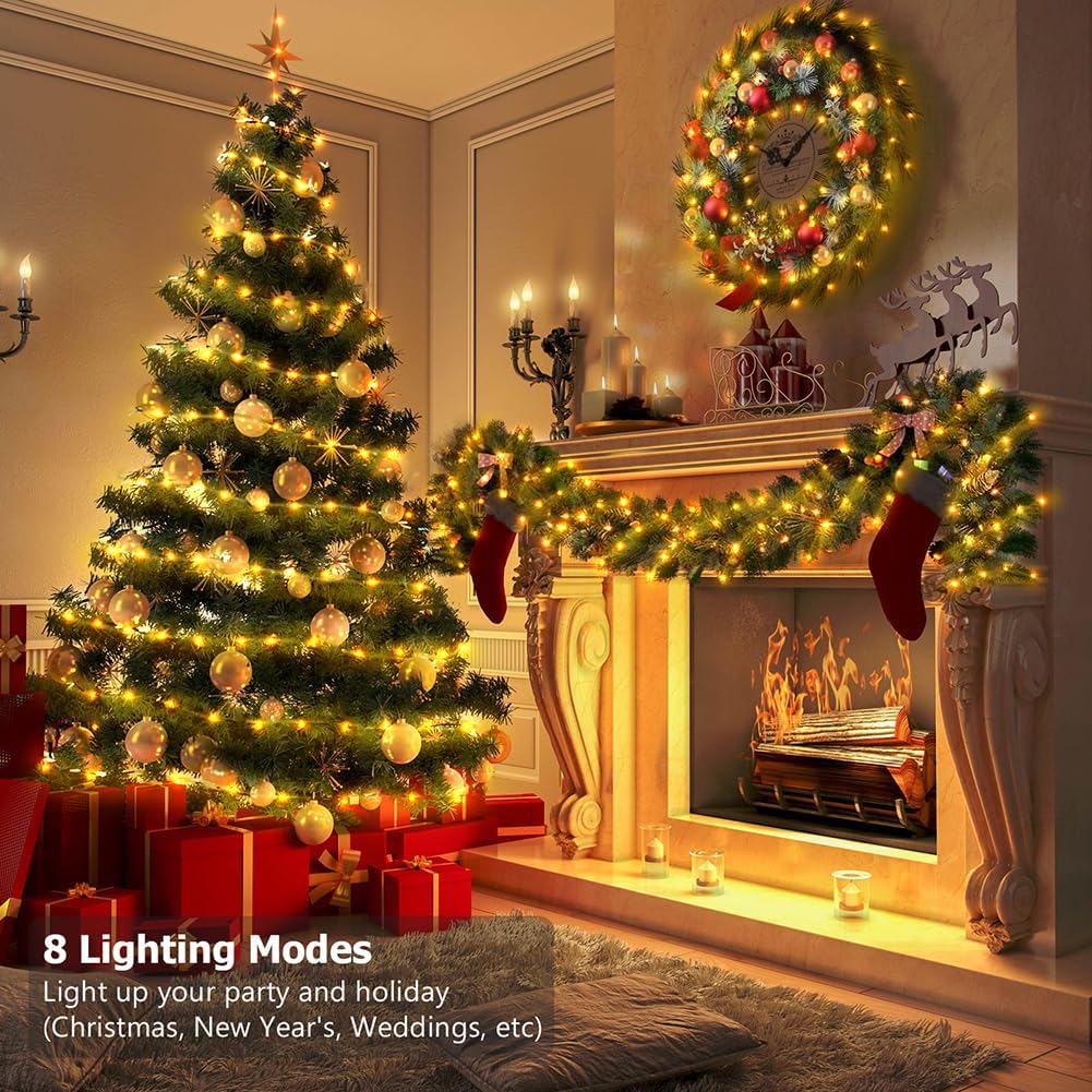 Fairy String Lights Battery Operated Silver Wire with Auto Timer