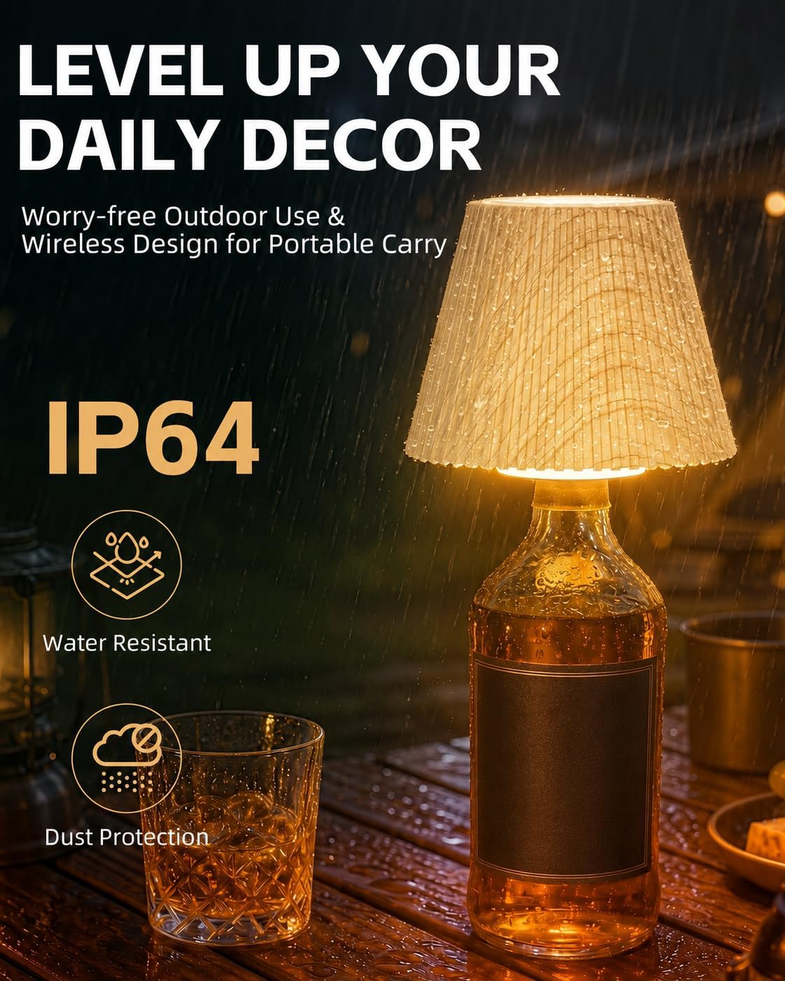 WILIT Wireless Bottle Lamp, LED Bottle Light Topper for Liquor Wine Bottles
