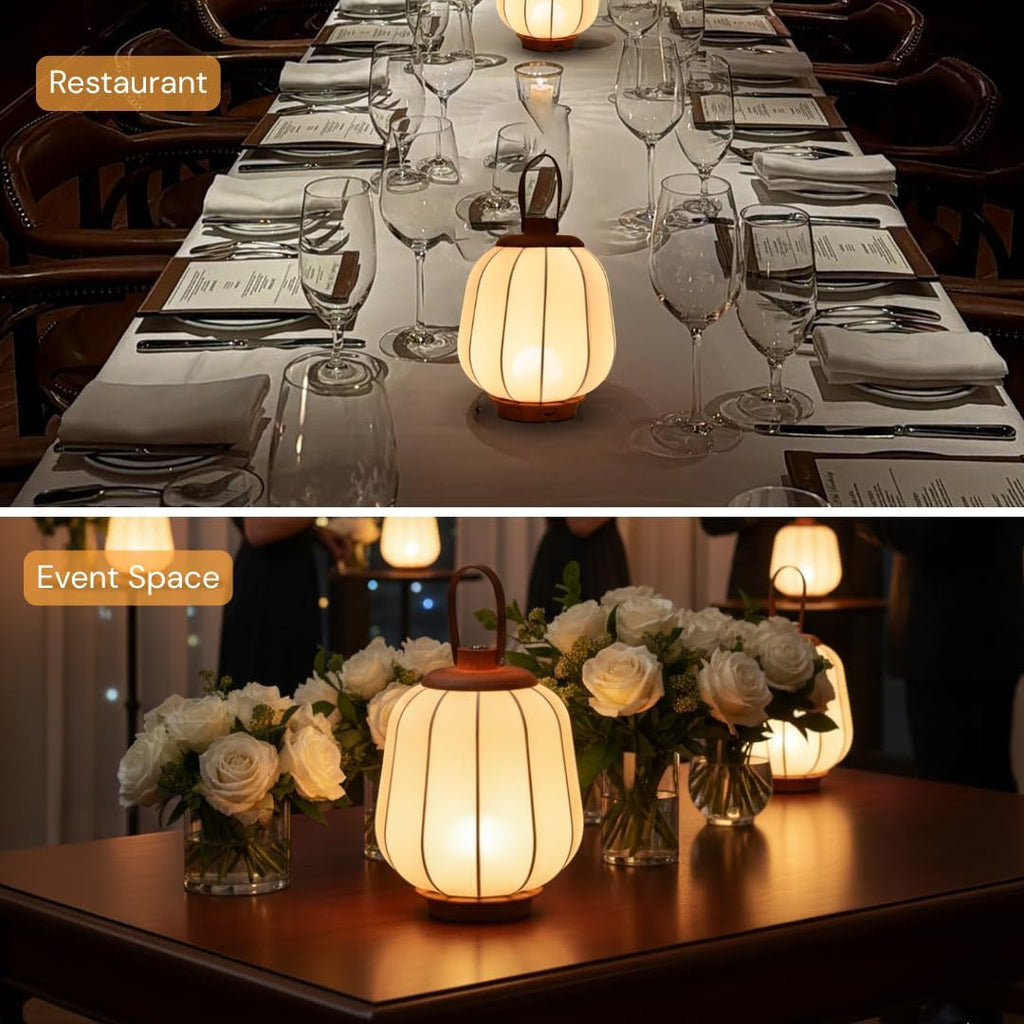 Cordless Rechargeable Lantern Table Lamp Indoor Outdoor Dimmable Touch LED