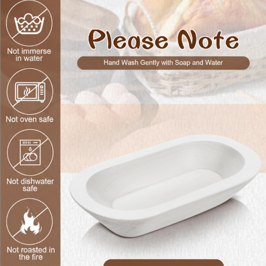 Nuogo 20 Pcs Wooden Dough Bowls Bulk 8.6 Inch Rustic Vintage Hand Carved Wood Dough Bowls Dining for DIY Home Crafts Making Farmhouse Fruits Supplies (White)