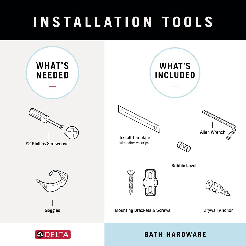 DELTA FAUCET Rubber Limited 76418-RB Ashlyn 18-in Wall Mount Towel Bar Bath Hardware Accessory in Venetian Bronze