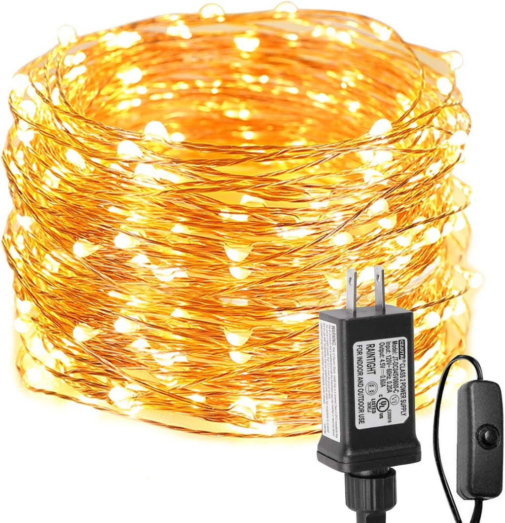 Lighting EVER Plug in Fairy Lights, 66ft 200 LED String Lights with Switch
